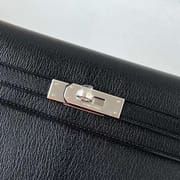 KELLY ELAN CHEVRE CK89 BLACK SILVER HARDWARE 27CM FULL HANDMADE PHW