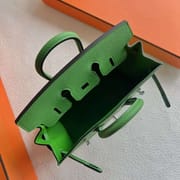 BIRKIN EPSOM A8 FRESH GREEN SILVER HARDWARE 20CM FULL HANDMADE PHW