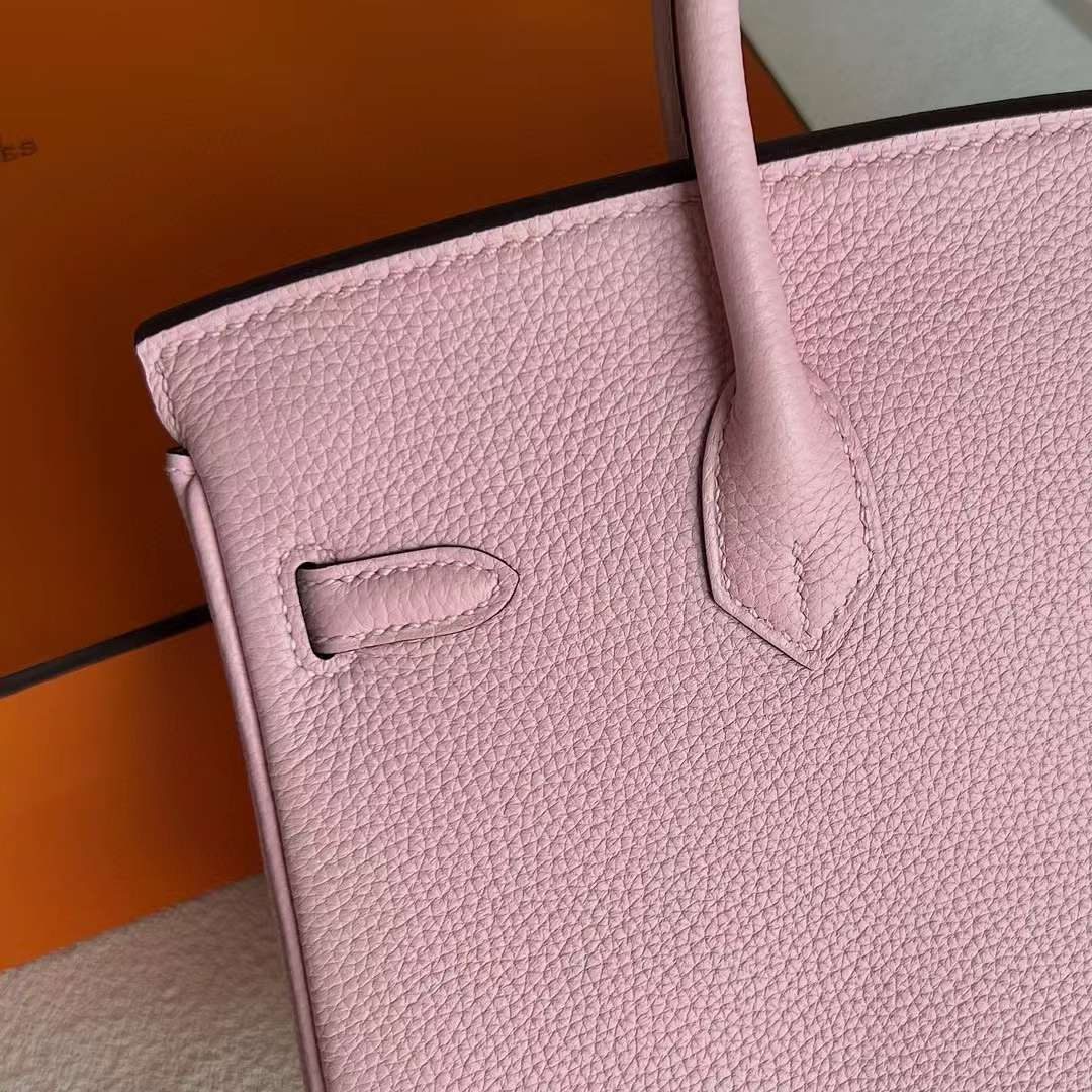 BIRKIN TOGO 3Q NEW PINK ROSE GOLD HARDWARE 25CM FULL HANDMADE RGHW