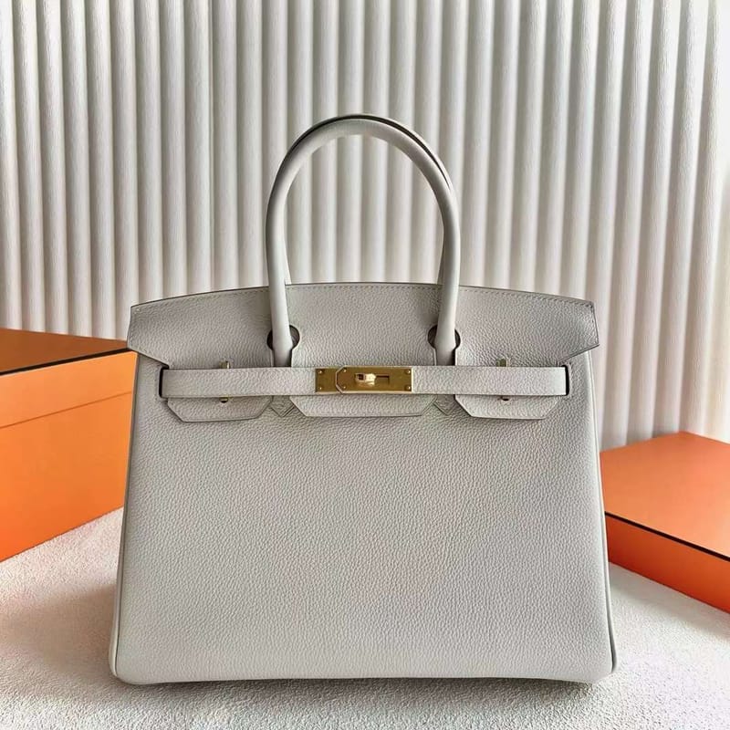 Birkin 30cm Togo 8L Beton Ghw