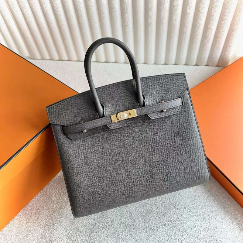 BIRKIN SELLIER EPSOM 8F DEEP GRAY GOLD HARDWARE 25CM FULL HANDMADE GHW