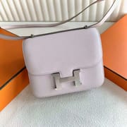CONSTANCE CHEVRE 09 LIGHT PURPLE PINK SILVER HARDWARE 18CM FULL HANDMADE PHW