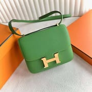 CONSTANCE EPSOM A8 FRESH GREEN GOLD HARDWARE 18CM FULL HANDMADE GHW
