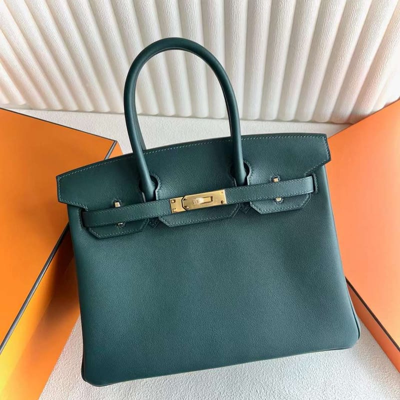 Birkin 30cm Swift 6O Vert Cypress Ghw