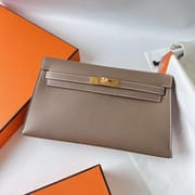 KELLY ELAN 27CM CK18 ETOUPE EPSOM GOLD HARDWARE GHW  FULL HANDMADE
