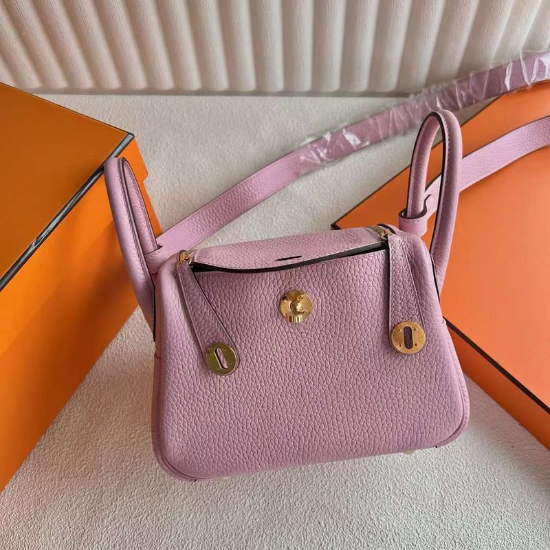 Mini Lindy 20cm Tc X9 Mauve Sylvestre Gold Hardware(Ghw)  Full Handmade