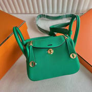 MINI LINDY 19CM 6W MENTHE CLEMENCE GOLD HARDWARE  FULL HANDMADE GHW