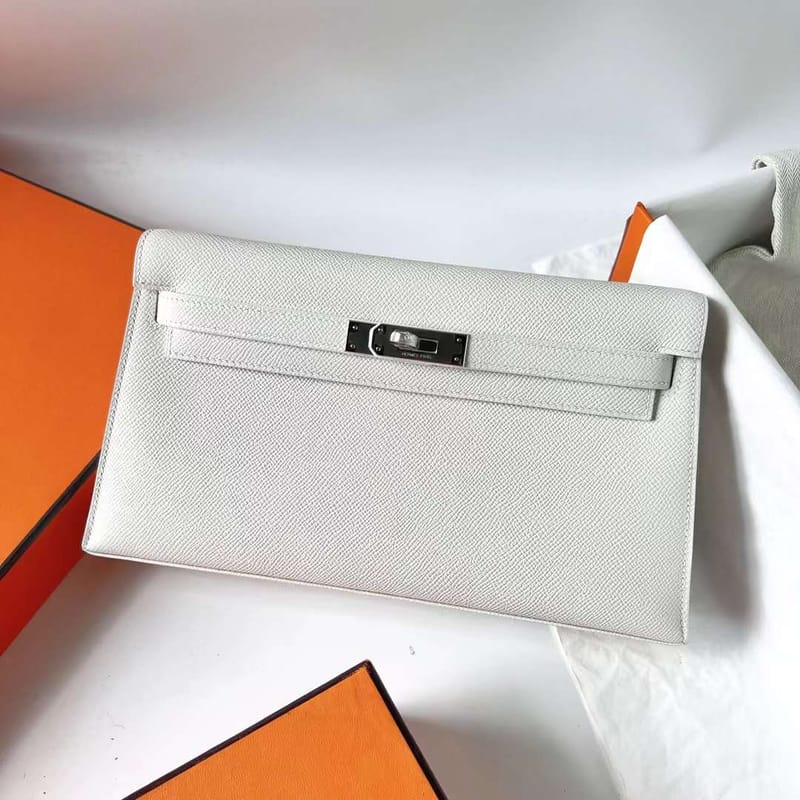 Kelly Elan Epsom 01 Pure White Silver Hardware Phw 27cm Full Handmade