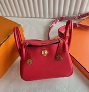 MINI LINDY CLEMENCE S5 TOMATO RED GOLD HARDWARE 19CM FULL HANDMADE GHW