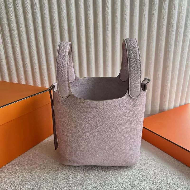 PICOTIN CLEMENCE 09 LIGHT PURPLE PINK SILVER HARDWARE 18CM FULL HANDMADE PHW