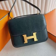 CONSTANCE LIZARD 6O DEEP GREEN GOLD HARDWARE 18CM FULL HANDMADE GHW