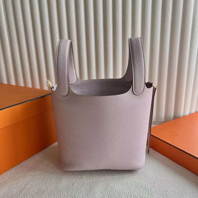 PICOTIN CLEMENCE 09 LIGHT PURPLE PINK GOLD HARDWARE 18CM FULL HANDMADE GHW
