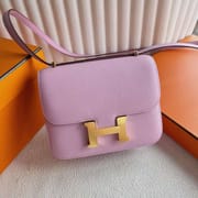 CONSTANCE EPSOM X9 MALLOW PURPLE GOLD HARDWARE 18CM FULL HANDMADE GHW