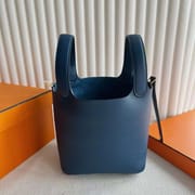PICOTIN CLEMENCE TC S4 DEEP BLUE GOLD HARDWARE 18CM FULL HANDMADE GHW