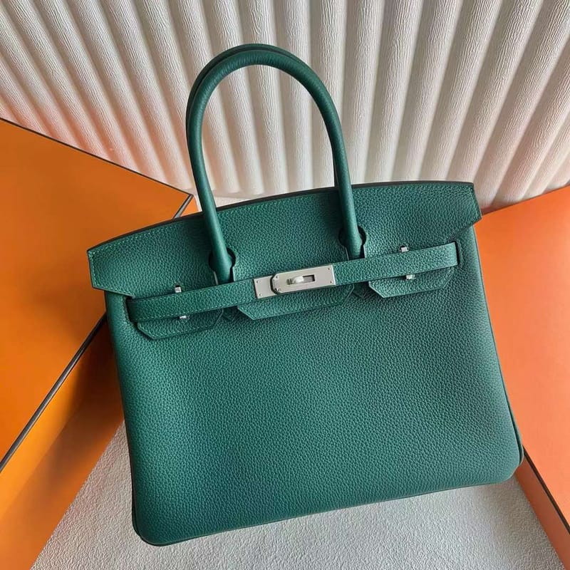 Birkin 30cm Togo Z6 Malachite / X9 Mauve Syvestre Phw