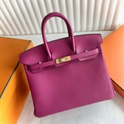 BIRKIN TOGO L3 ROSE PURPLE PINK GOLD HARDWARE 25CM FULL HANDMADE GHW
