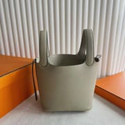 PICOTIN CLEMENCE TC Q1 SAGE GREEN SILVER HARDWARE 18CM FULL HANDMADE PHW