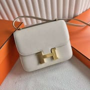 CONSTANCE EPSOM CK10 CREAM WHITE GOLD HARDWARE 18CM FULL HANDMADE GHW