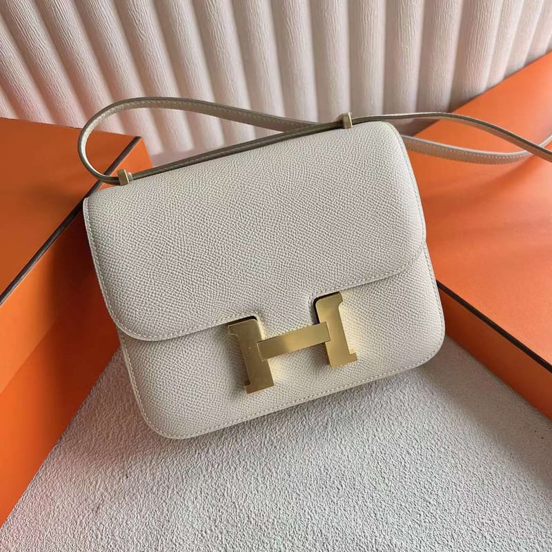 Constance 18cm Epsom Ck10 Cream White Gold Hardware Full Handmade Ghw