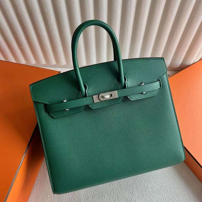 Birkin 25cm Sellier Epsom O6 Vert Jade Phw