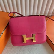 CONSTANCE LIZARD 5J PEACH PINK GOLD HARDWARE 18CM FULL HANDMADE GHW