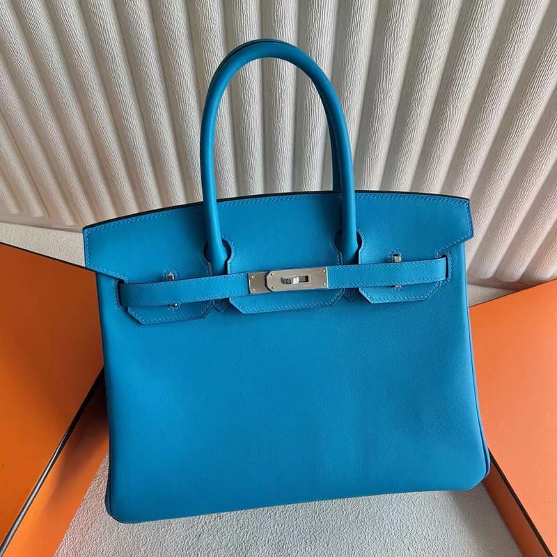 Birkin 30cm Swift 0F Blue Frida / I2 Nata Phw