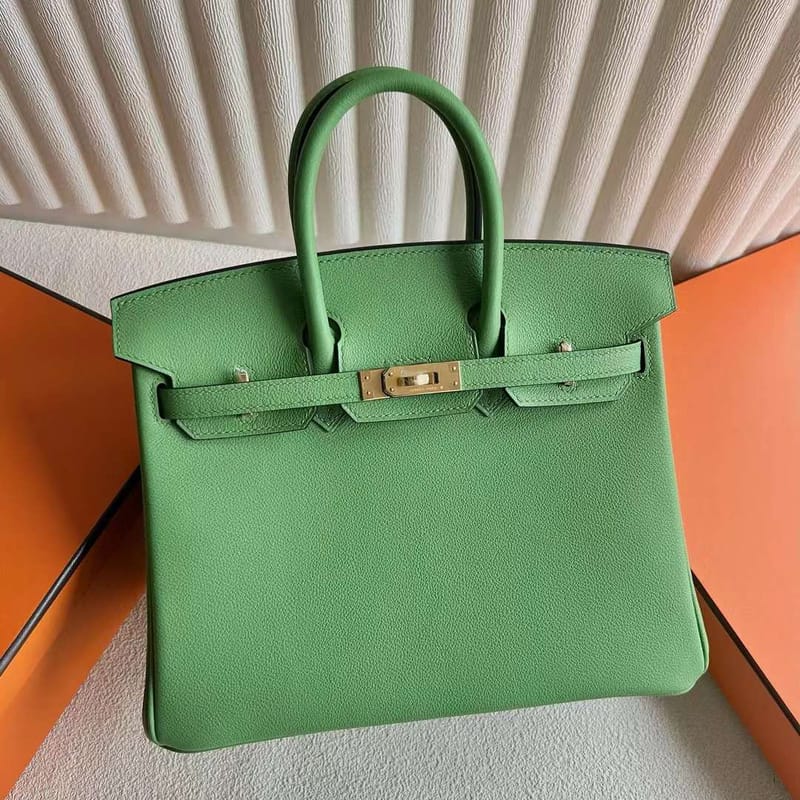 BIRKIN EVERCOLOR I3 AVOCADO GREEN GOLD HARDWARE 25CM FULL HANDMADE GHW