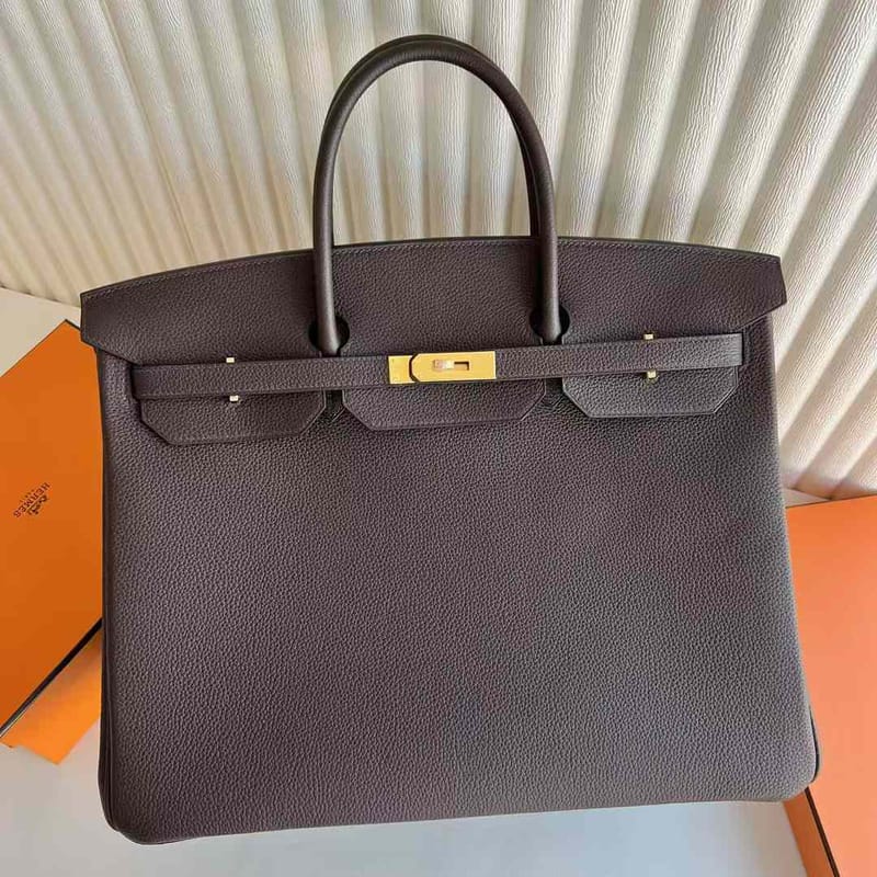 BIRKIN TOGO CK46 EBONY GOLD HARDWARE 40CM FULL HANDMADE GHW