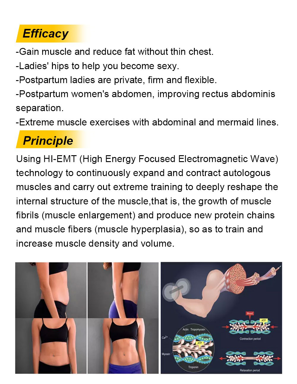Vertical EMSculpt machine