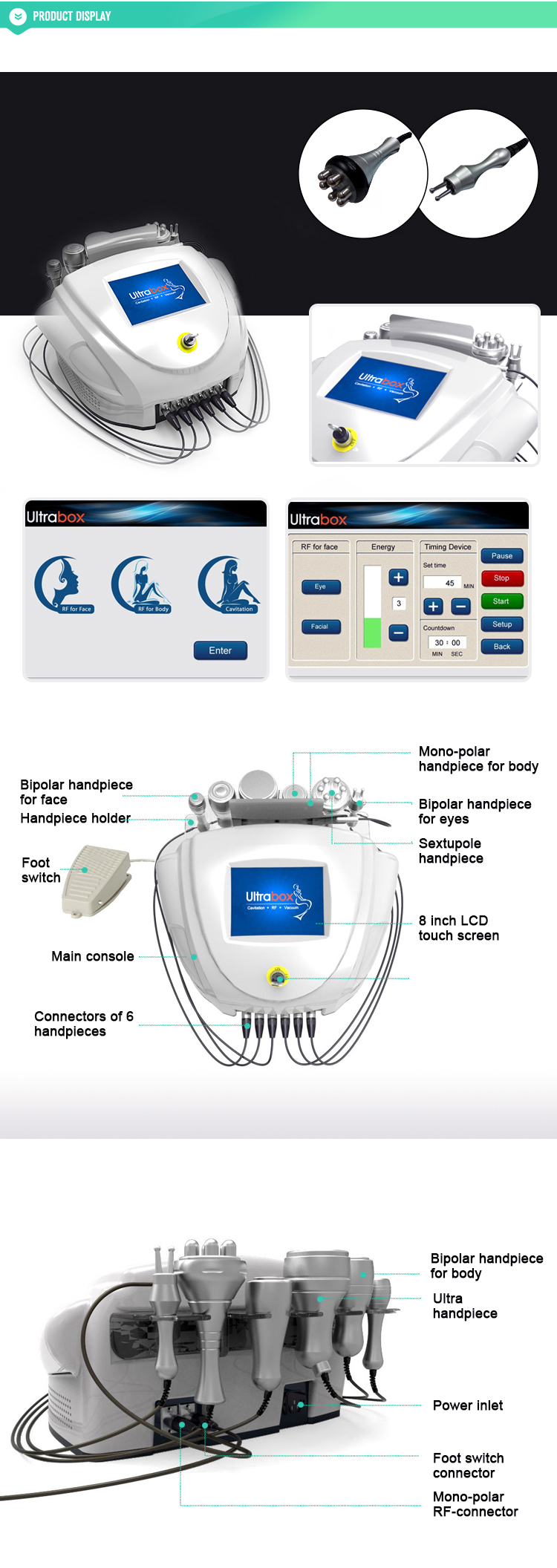 Ultrabox Cacitation RF Body Slimming Skin Care Machine