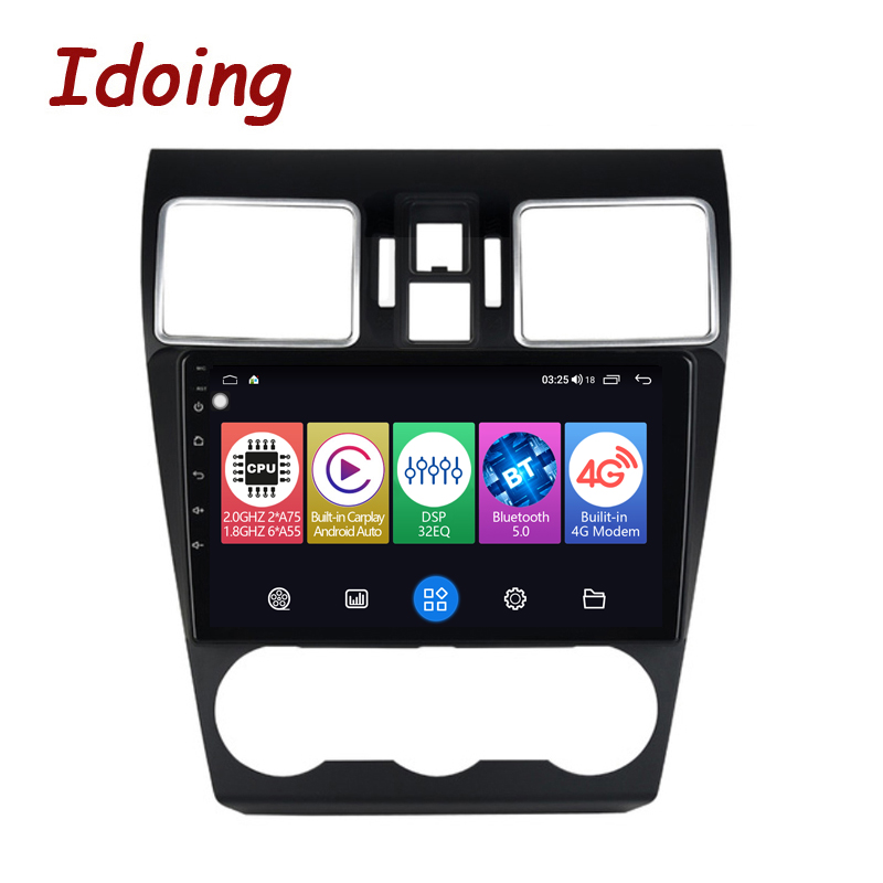 Idoing 9"Car Radio Multimedia Video Player Navigation stereo GPS Android 10 For Subaru WRX Forester 4 SJ 2016-2021 GPS Navigation Carplay Auto Head Unit Plug And Play 8G+128G