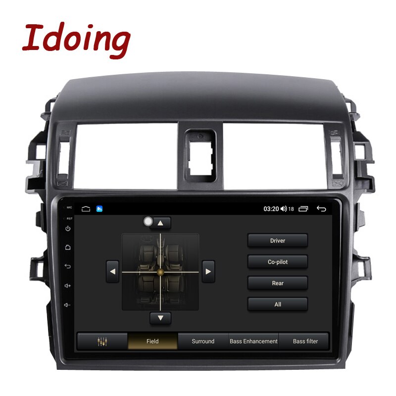 Idoing  Android auto Car GPS Navigation Radio Multimedia Player For Toyota Corolla 10 E140 E150 2006-2013 Head Unit Plug And Play