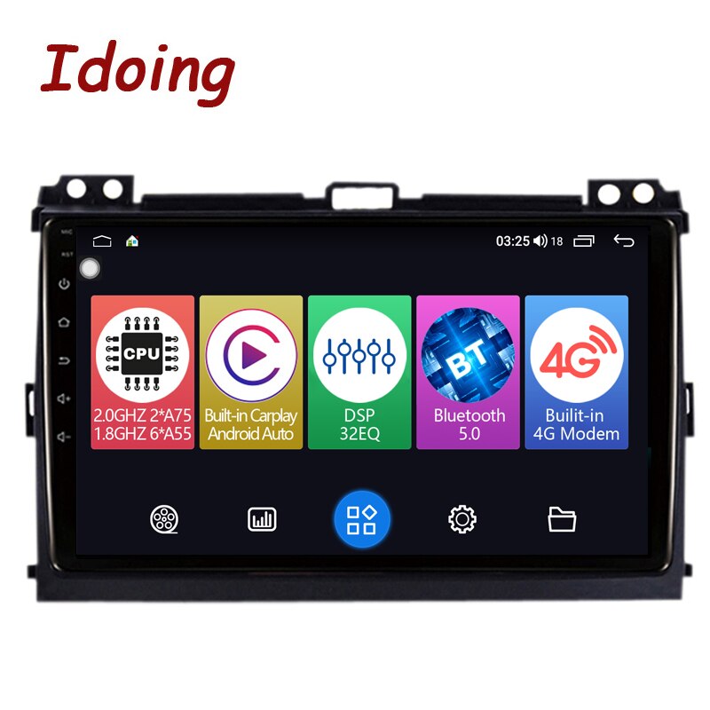 Idoing 9&quot;Android Auto Car Radio Player For Toyota-Land Cruiser Prado 3 J120 2004-2009 GPS DSP Navigation Head Unit Plug And Play