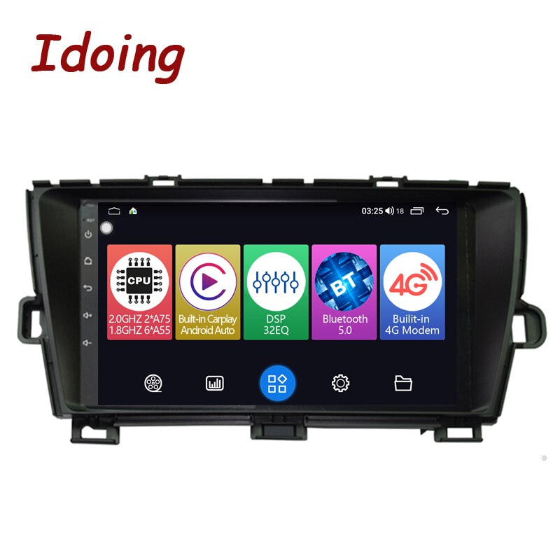Idoing 9&quot;Car GPS Navigation Radio Multimedia Player For Toyota Prius XW30 2009-2015 Android Auto Carplay Head Unit Plug And Play
