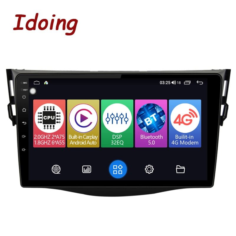 Idoing 9"Car Video Players For Toyota RAV4 3 XA30 2005-2013 GPS Navigation Carplay Android Auto Head Unit Plug And Play Stereo
