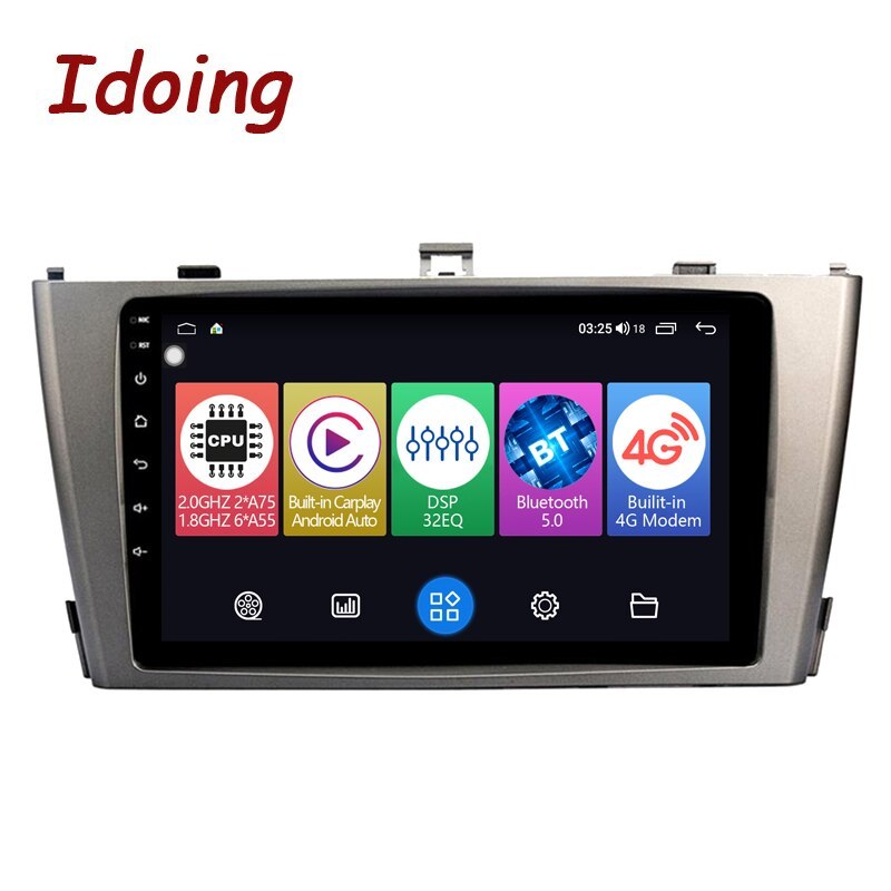 Idoing Android Auto Head Unit Plug And Play Car Radio Player For Toyota Avensis 2008-2015 GPS Navigation Carplay Car Stereo DSP