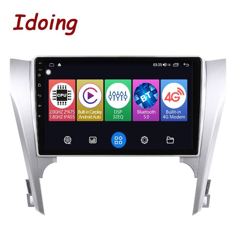 Idoing 10.2&quot;Car Radio Android Auto GPS Navigation Vedio Player For Toyota Camry 7 XV 50 55 2011-2014 DSP Head Unit Plug And Play