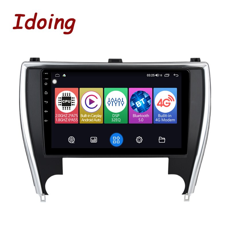 Idoing10.2inch Car Radio Player Head Unit Plug And Play For Toyota Camry US Version 7 XV 50 55 2015-2017 GPS Navigation Android Auto