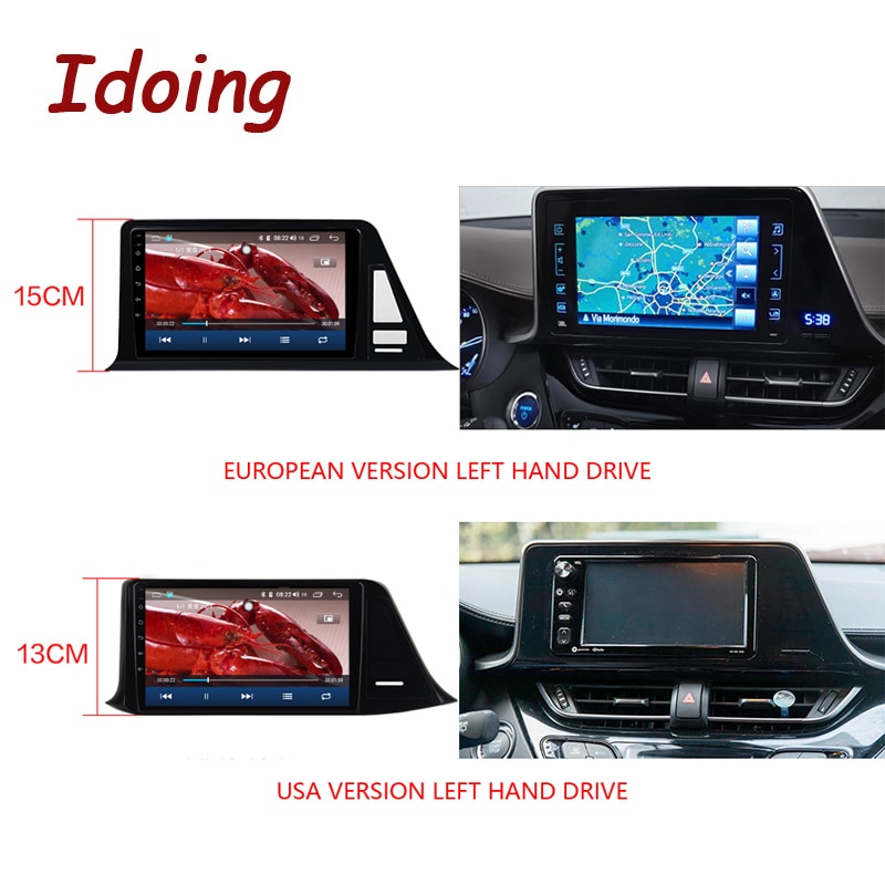 Idoing 9INCH Android Auto Car Radio Player For Toyota C-HR CHR RHD LHD 2016-2020 GPS Navigation Carplay Head Unit Plug And Play Video