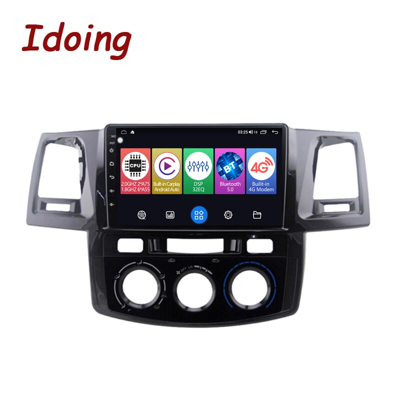 Idoing9&quot;Android Car Radio Audio Multimedia Player For TOYOTA HILUX TUNER VIGO 2007-2015 GPS Navigation Head Unit Plug And Play