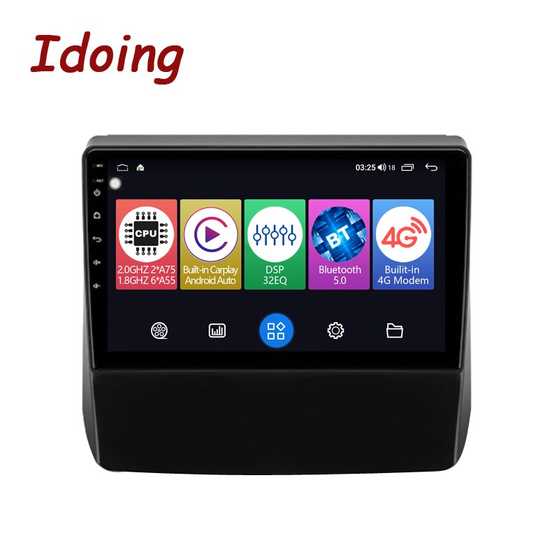 Idoing 9inch 2.5D QLED Car Android Radio Multimedia Player For Subaru Impreza XV Forester 5 2018-2021 DSP GPS Navigation Head Unit