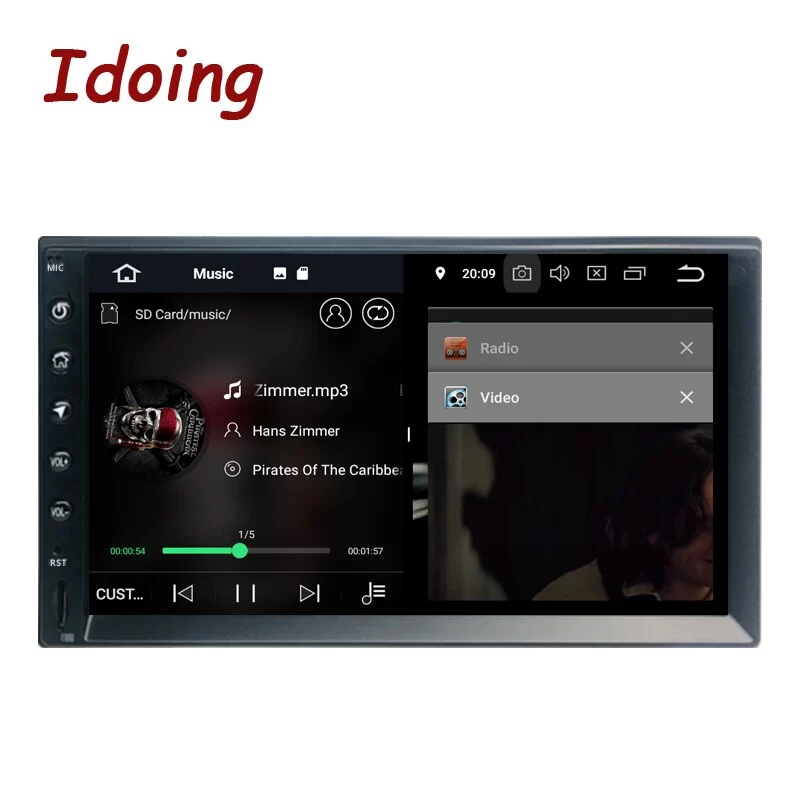 Idoing 2Din 7inch PX6 4G+64G Universal Car GPS Radio Player Android IPS Screen Navigation Multimedia Bluetooth5.0 TDA7850 Head Unit