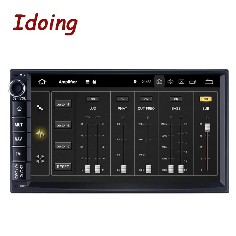 Idoing 7inch PX6 Android 10 4G+64G 2Din Video Head Unit For Universal Car Multimedia Radio Player 1080P DSP GPS+Glonass 2 din no DVD