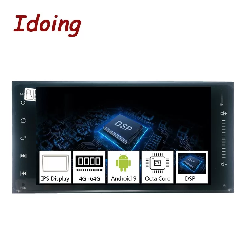 Idoing 7inch Universal Car Android DSP Radio Multimedia Player Fit Toyota  4G+64G IPS Full Touch Screen GPS Navigation Fast Boot