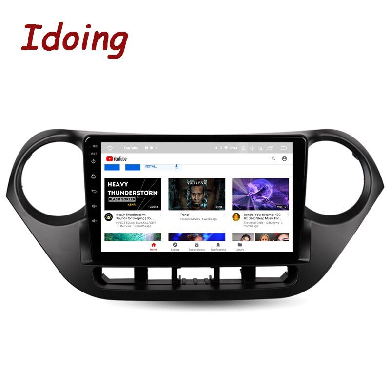 Idoing 9&quot;Car Radio Multimedia Player For Hyundai I10 2013-2016 GPS Navigation Head Unit Plug And Play Android Auto Carplay DSP