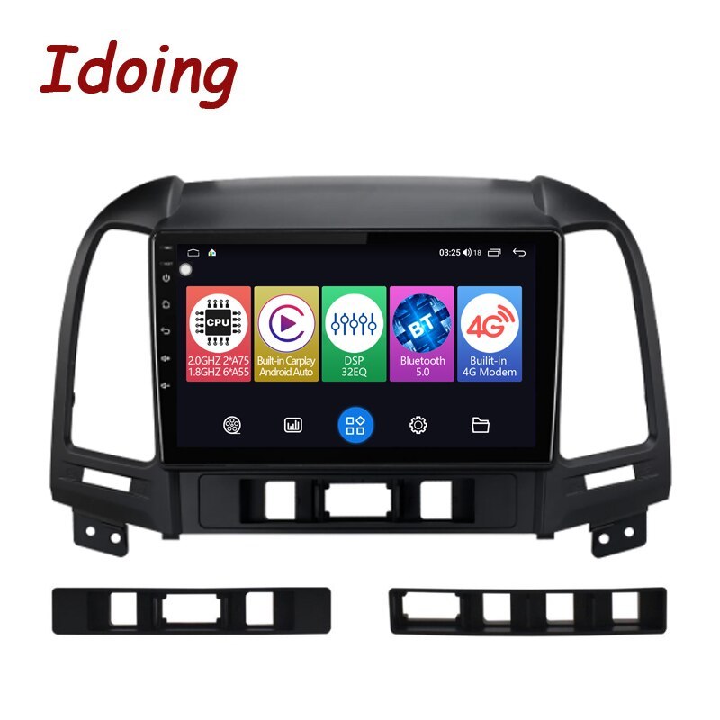 Idoing Car Android Auto Navigation GPS Radio Player Intelligent System For Hyundai Santa Fe 2 2006-2012 Head Unit Plug And Play