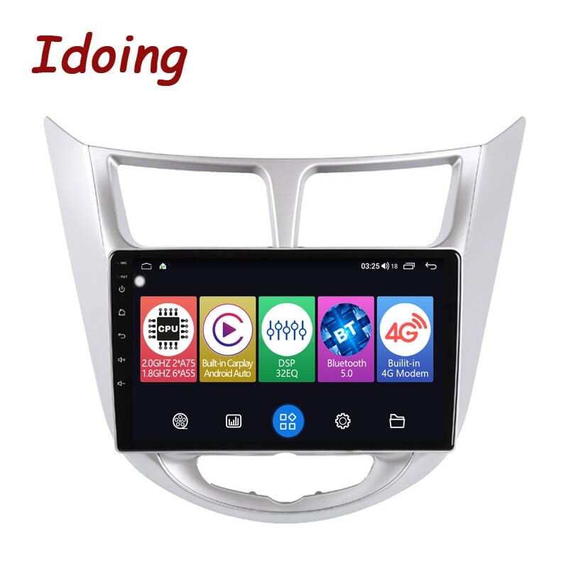 Idoing Car Intelligent System Radio Player For Solaris 1 2 Hyundai-Accent Verna 2010-2016 GPS Navigation Head Unit Plug And Play