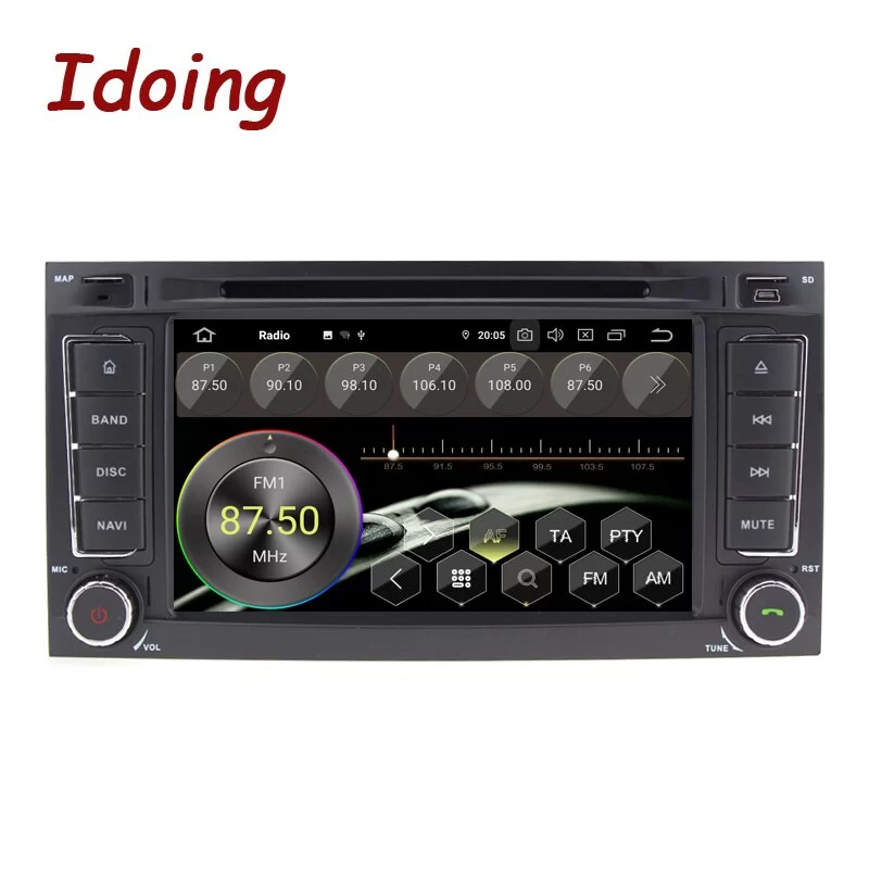 Idoing 7 INCH 2Din Car Android 10 Radio Player  For Volkswagen Touareg PX6 4G+64G IPS DSP GPS Navigation Multimedia 2 din Head Unit