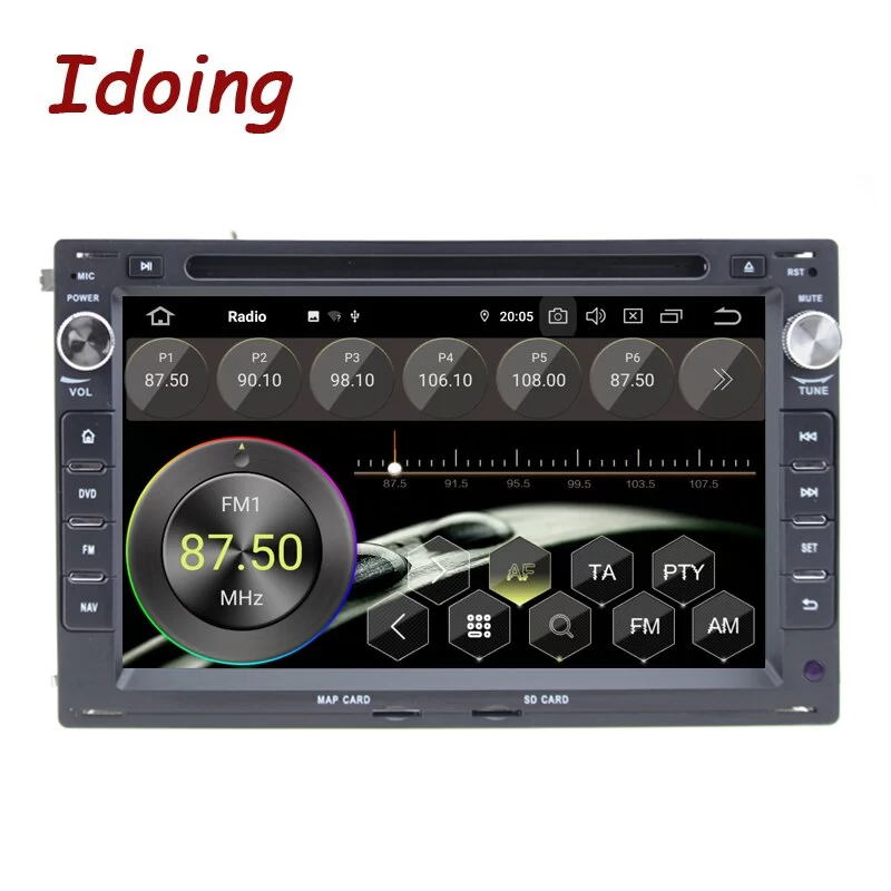 Idoing 7 inch 2 din Car Android 10 Radio Multimedia Player For VOLKSWAGEN polo/Passat/B6 PX6 4GB+64G Octa Core IPS GPS Navigation DVD