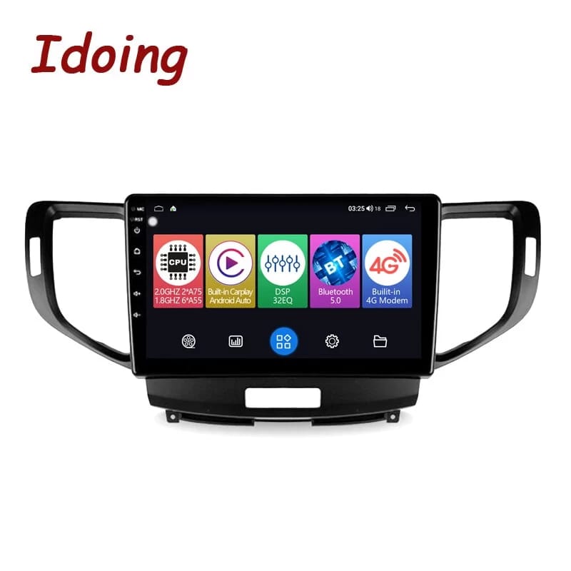 Idoing 9"Android Auto Radio Head Unit Plug And Play Car Multimedia Player For Honda Accord 8 2008-2012 GPS Navigation Stereo